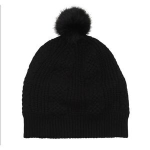 White House, Black market black pom-pom beanie